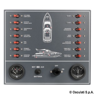 Control panel thermo-magnetic switches powerboat